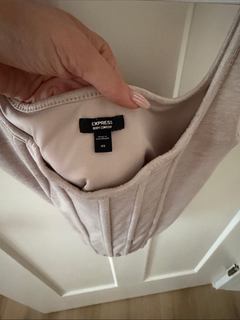 Express Body Contour Beige Tank - Picture 2 of 3